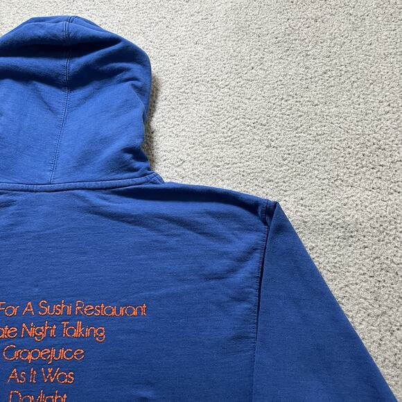 Harry Styles Hoodie Mens L Blue Sweatshirt Love On Tour House Concert Pullover - Picture 12 of 16